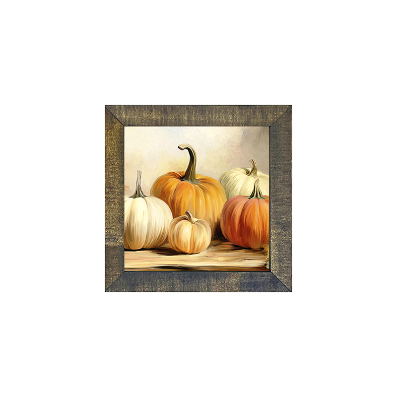 Pumpkins on a table