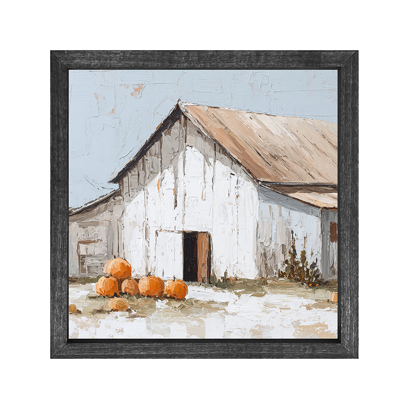 Barn with Pumpkins