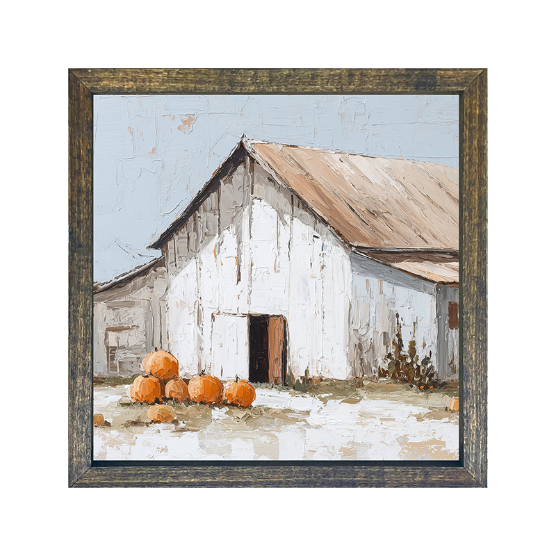 Barn with Pumpkins