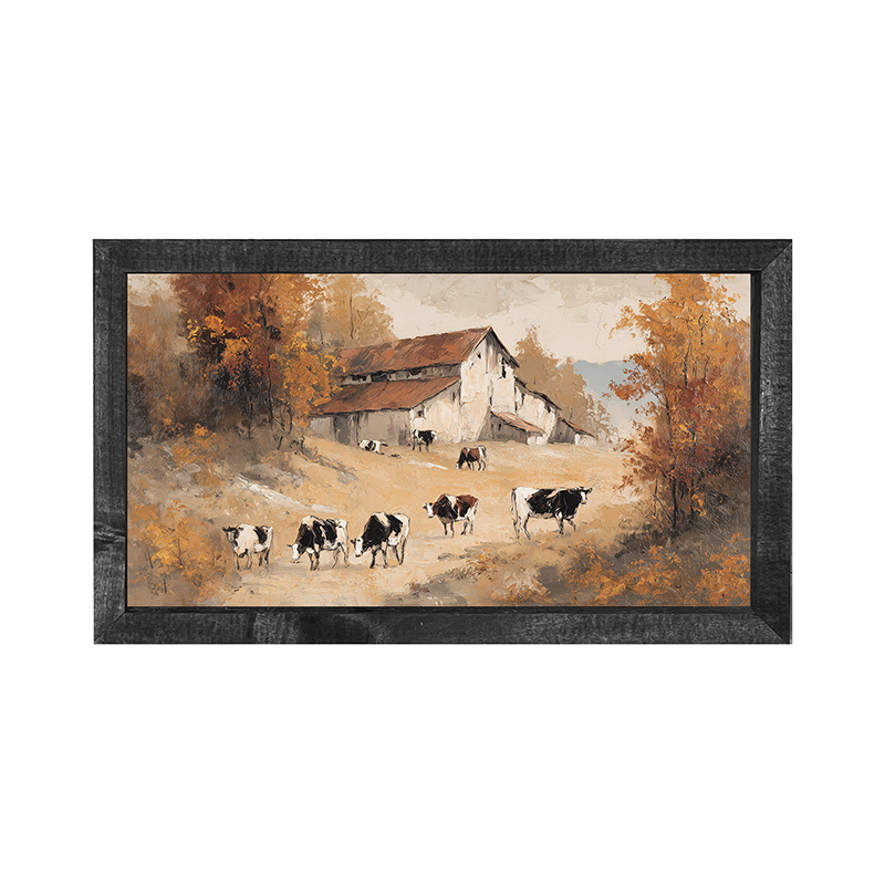 Cows in the Autumn - Horizontal Frame