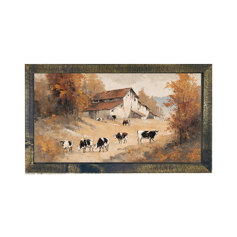 Cows in the Autumn - Horizontal Frame