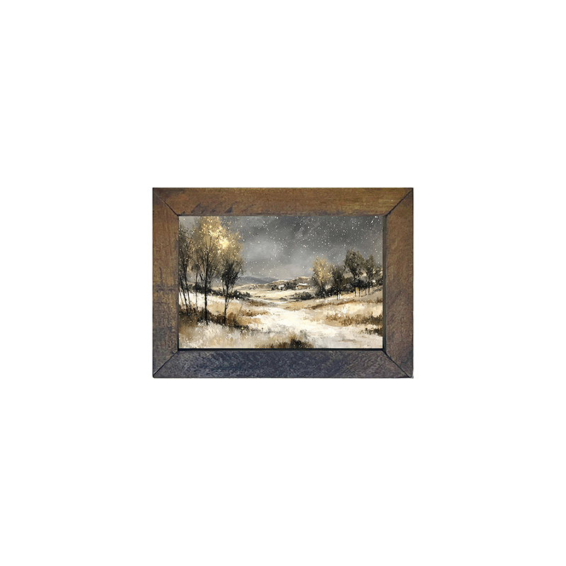 Snow Falling on a Field - Horizontal Frame