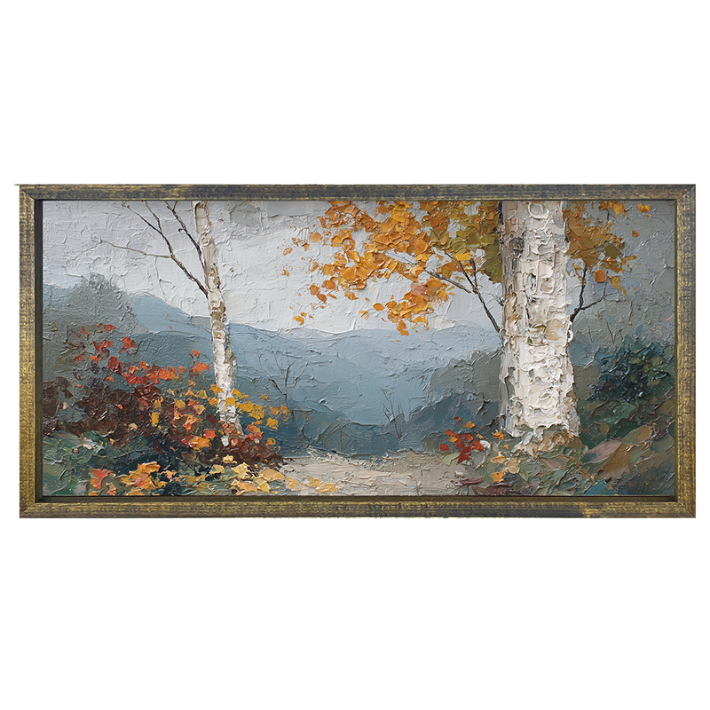 Autumn Country - Mountain View - Horizontal Frame