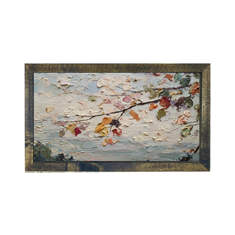 Autumn Country - Leaves on Branch - Horizontal Frame