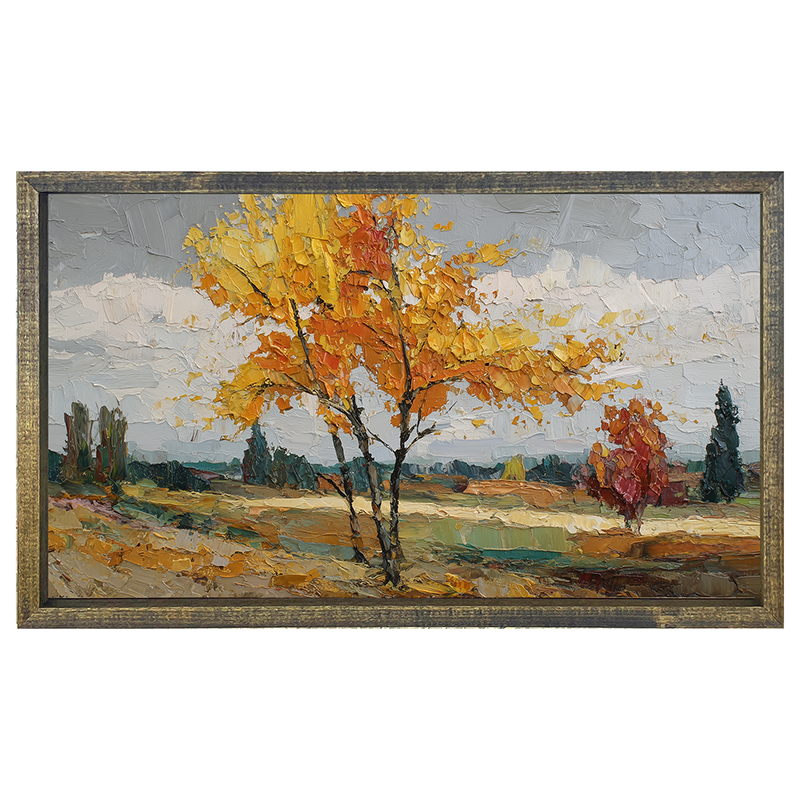 Autumn Country - Scenic Fields - Horizontal Frame