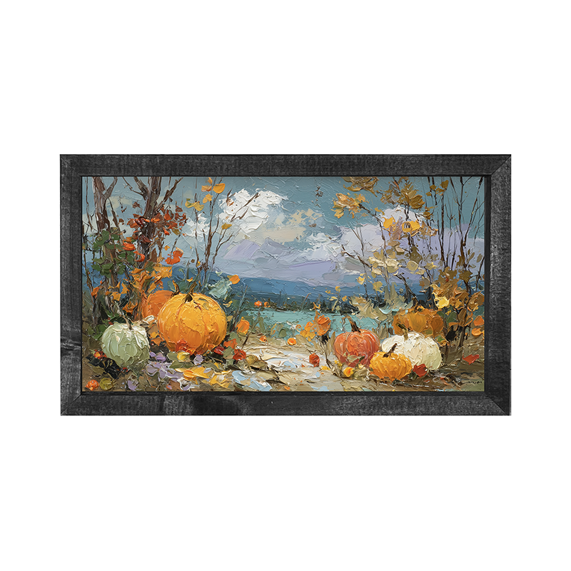 Pumpkin Country - Path with Pumpkins - Horizontal Frame