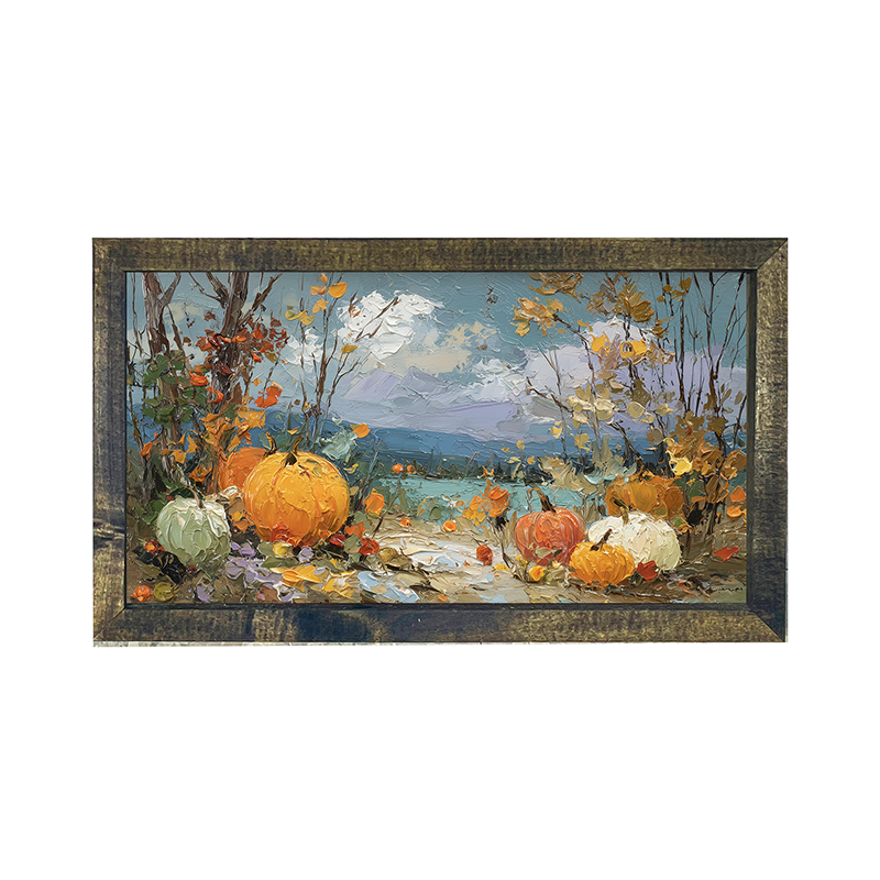 Pumpkin Country - Path with Pumpkins - Horizontal Frame