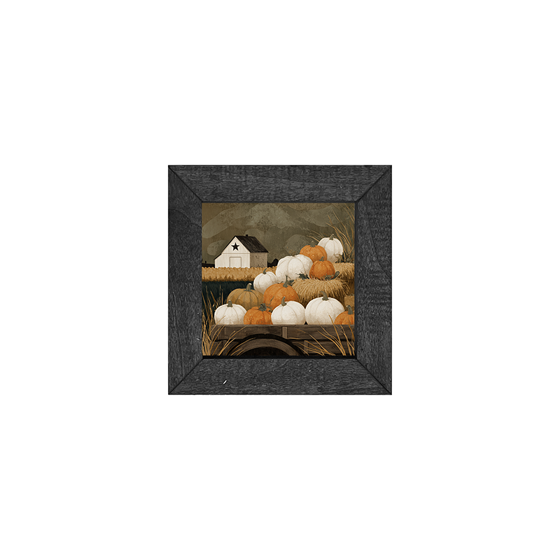 Rustic Wagon with Pumpkins - Square