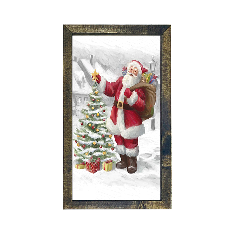 Santa with outdoor tree H