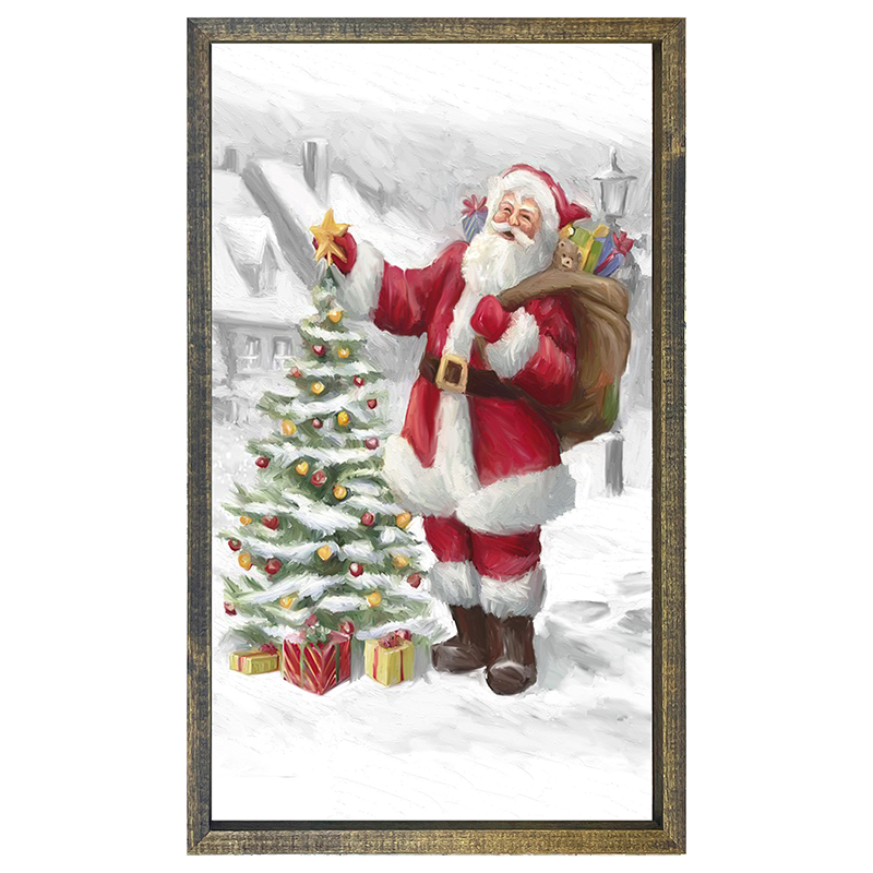 Santa with outdoor tree H