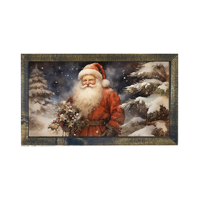 Winter night Santa-Horizontal frame