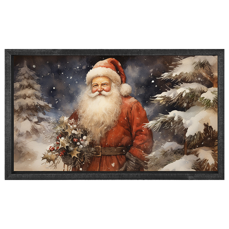 Winter night Santa-Horizontal frame