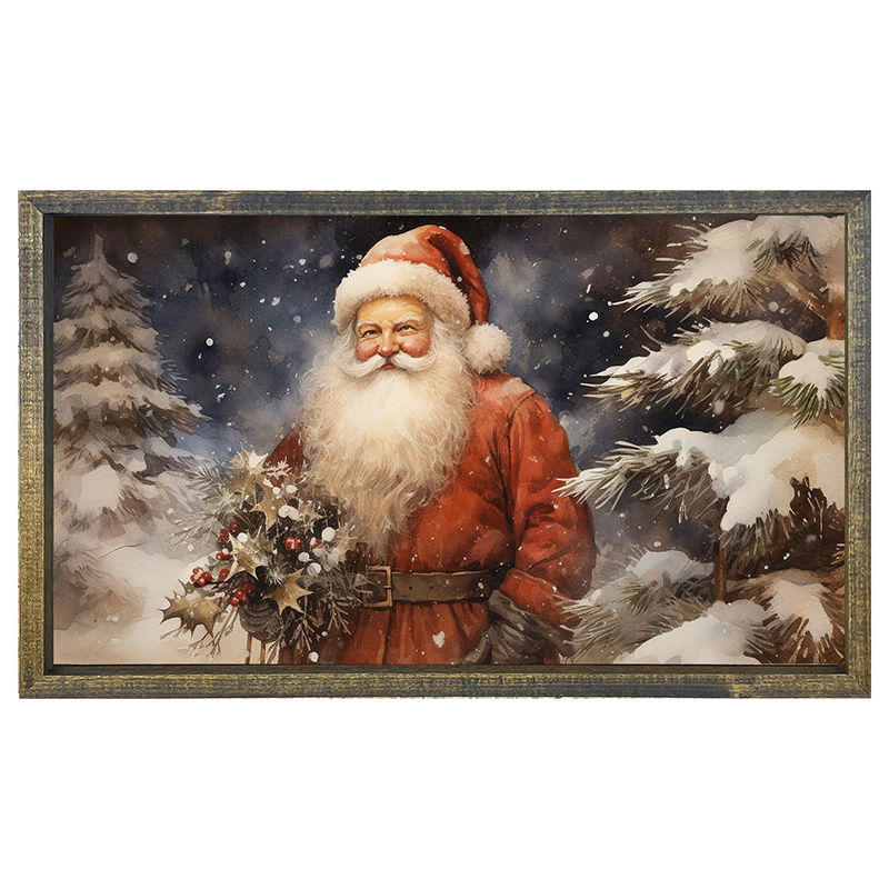 Winter night Santa-Horizontal frame