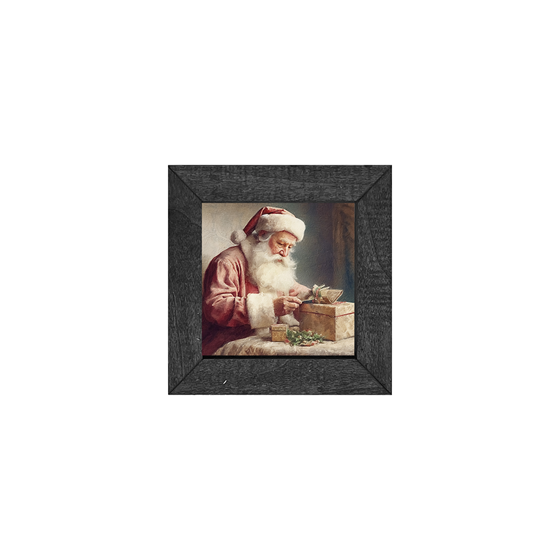 Old world Santa with gift