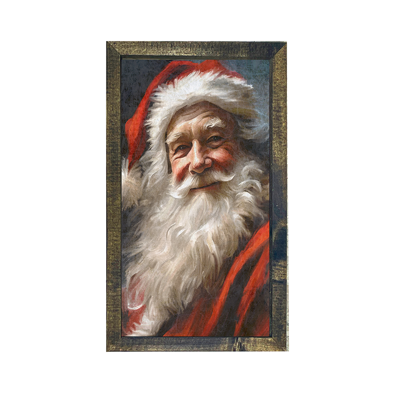 Grinning Santa-Vertical Frame