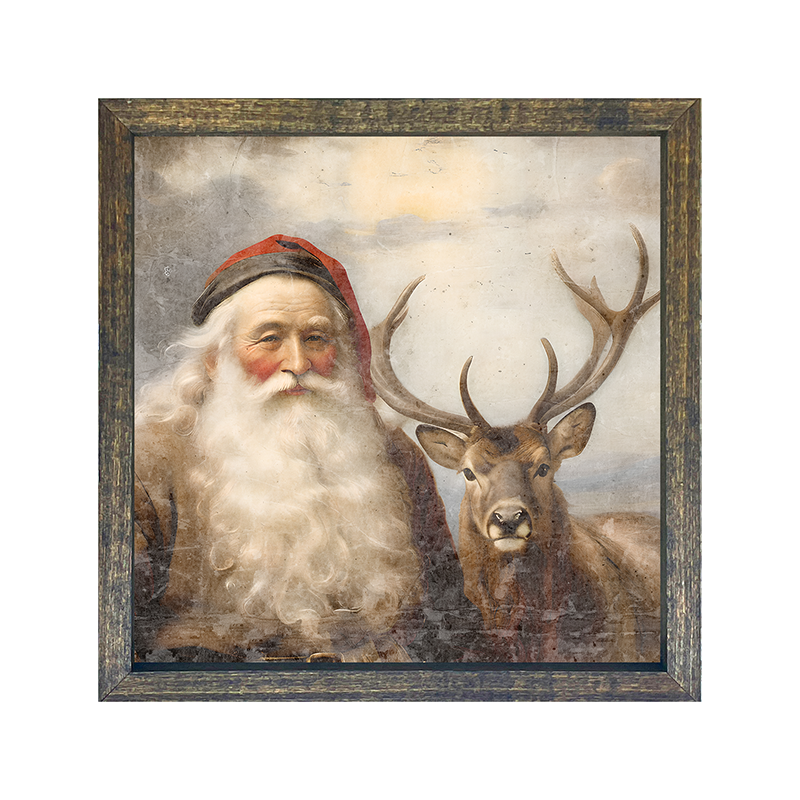 Reindeer with Santa 2