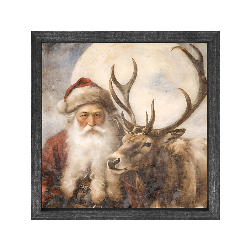 Reindeer with Santa 4