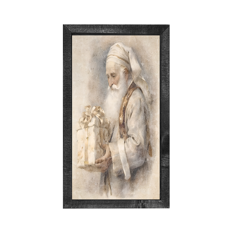 White Background Santa 1 - Vertical Frame