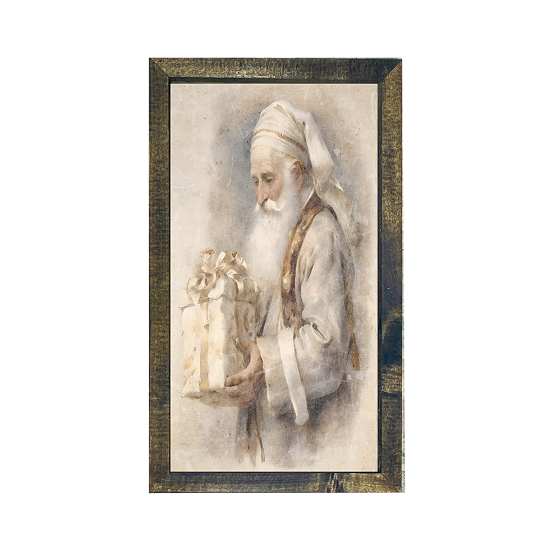 White Background Santa 1 - Vertical Frame