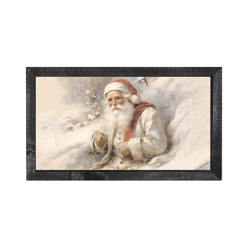 White Background Santa 3 - Horizontal Frame