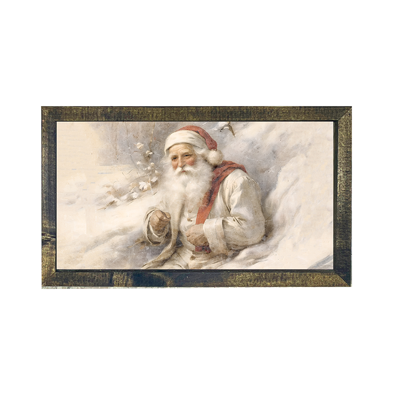 White Background Santa 3 - Horizontal Frame