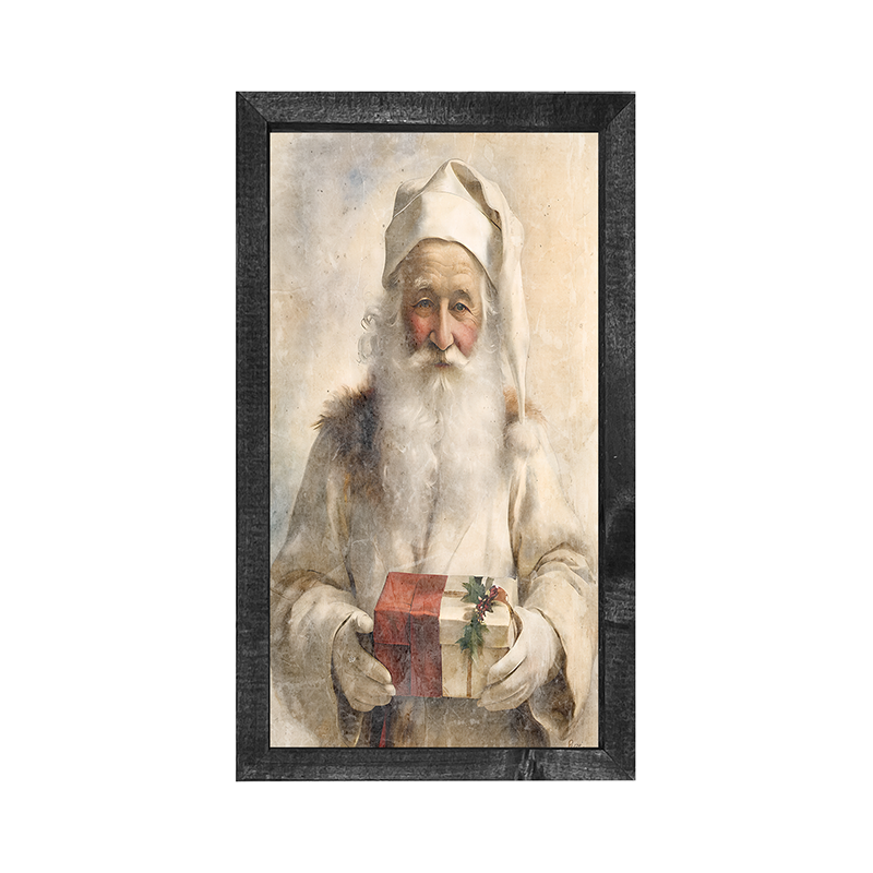 White Background Santa 5 - Vertical Frame