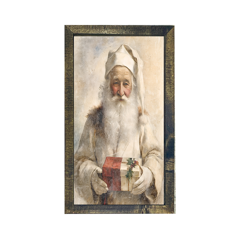 White Background Santa 5 - Vertical Frame