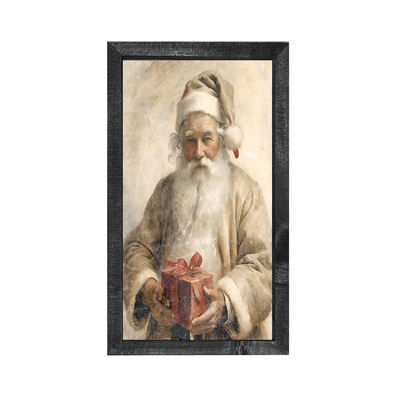 White Background Santa 6 - Vertical Frame
