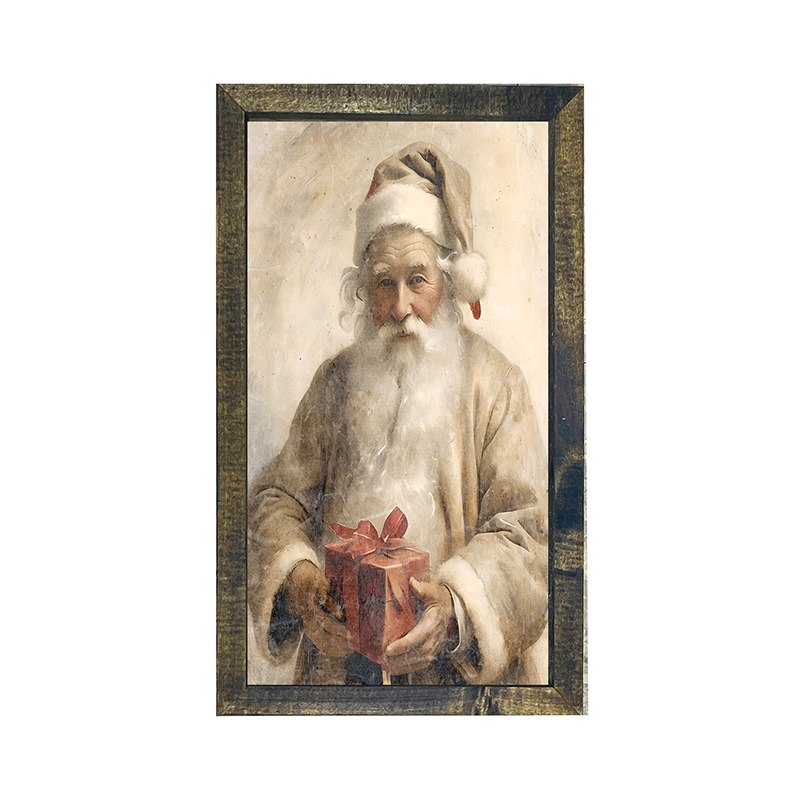 White Background Santa 6 - Vertical Frame