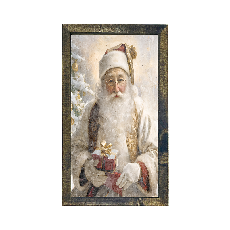 White Background Santa 7 - Vertical Frame