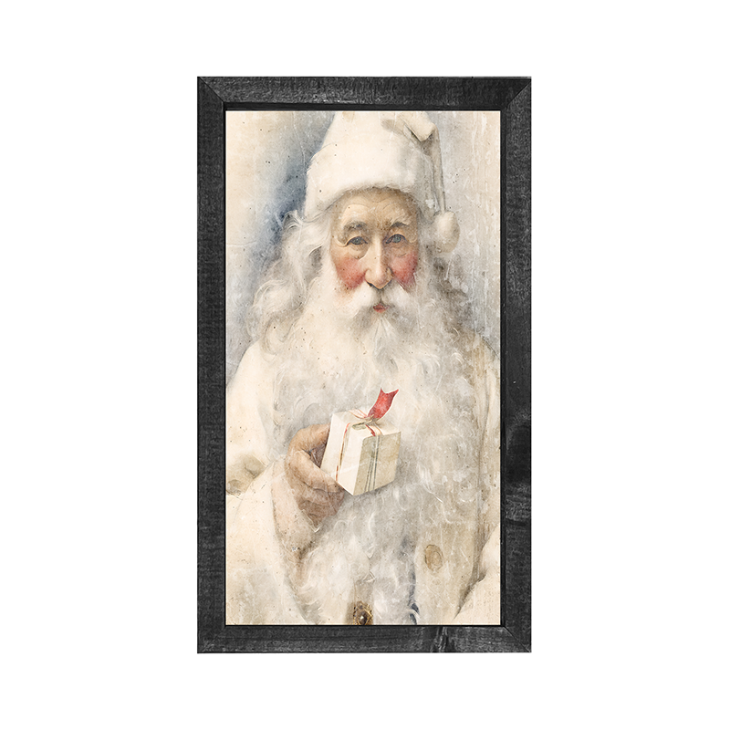 White Background Santa 8 - Vertical Frame
