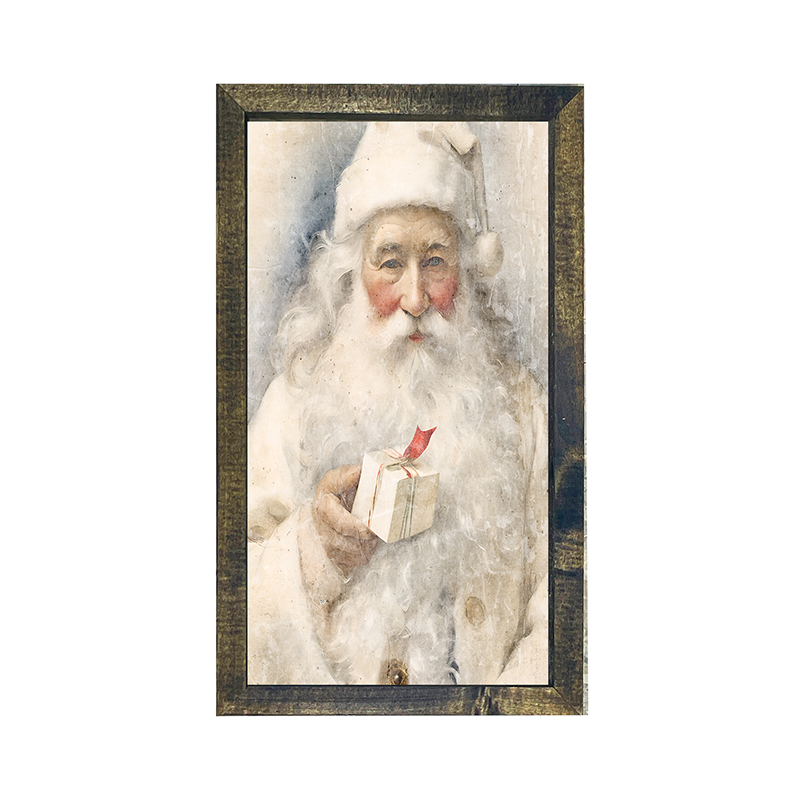 White Background Santa 8 - Vertical Frame