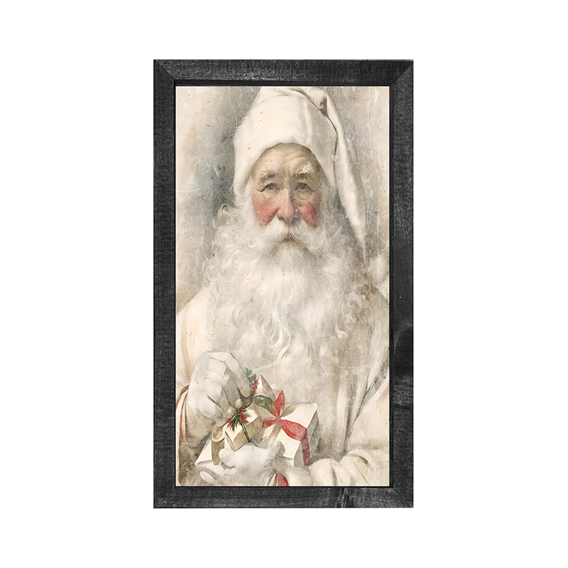 White Background Santa 9 - Vertical Frame