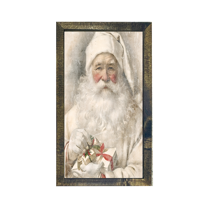White Background Santa 9 - Vertical Frame