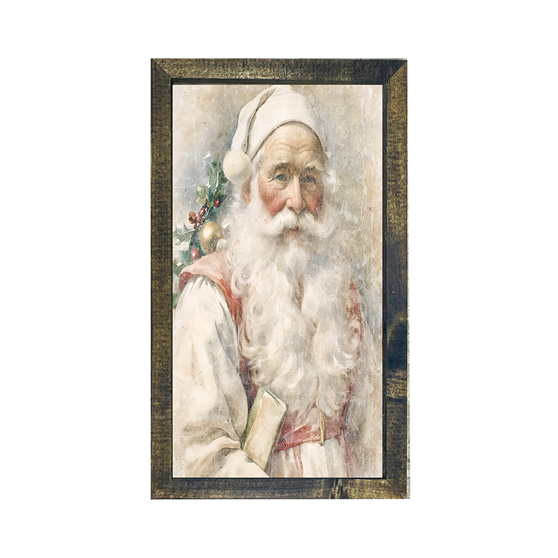 White Background Santa 10 - Vertical Frame