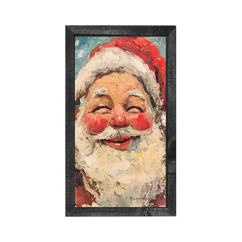Santa with Rosey Cheeks - Vertical Frame