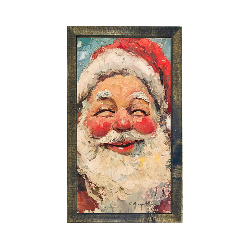 Santa with Rosey Cheeks - Vertical Frame