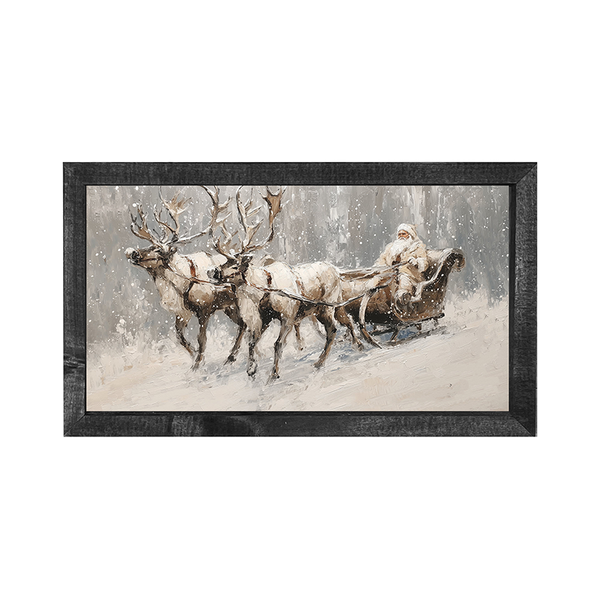 Sleigh Ride in Forest - Horizontal Frame