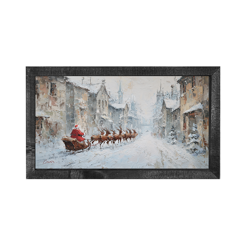 Santa Dashing through the Town - Horizontal Frame