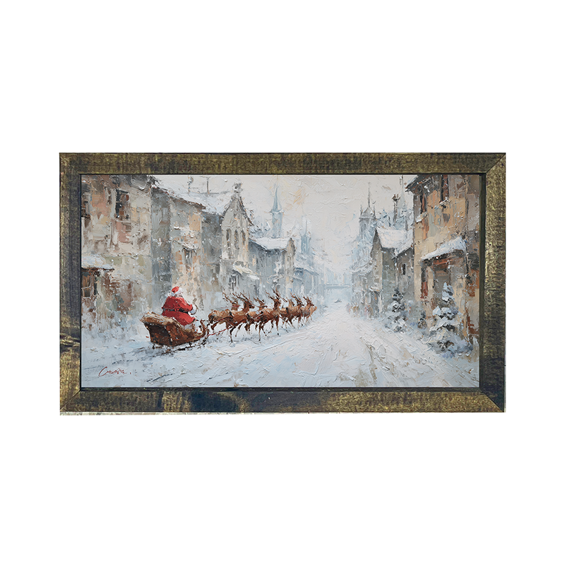 Santa Dashing through the Town - Horizontal Frame