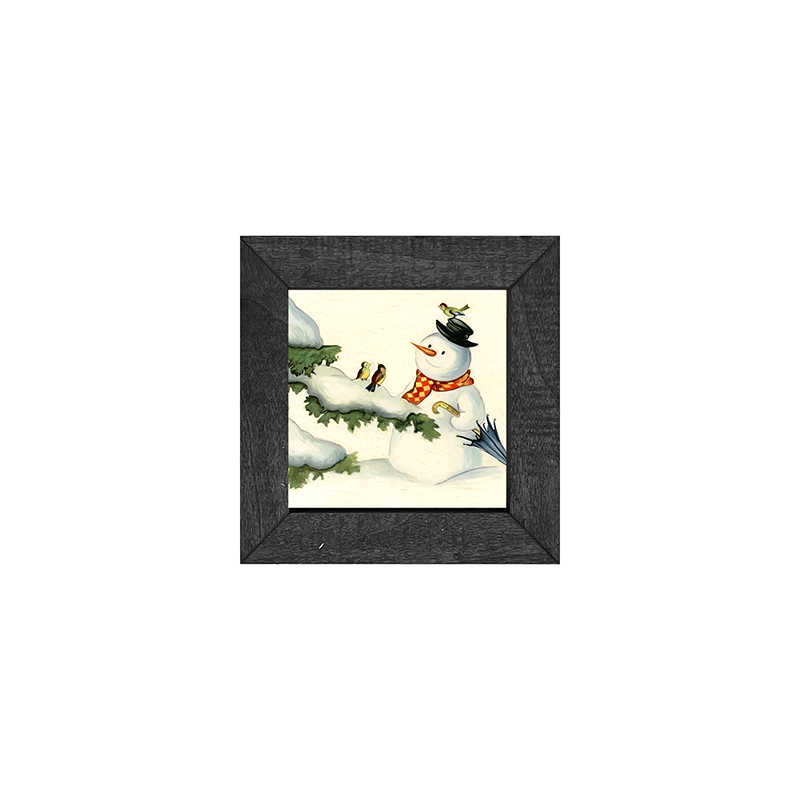Snowman with Birds