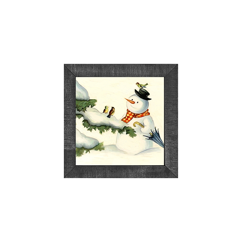 Snowman with Birds