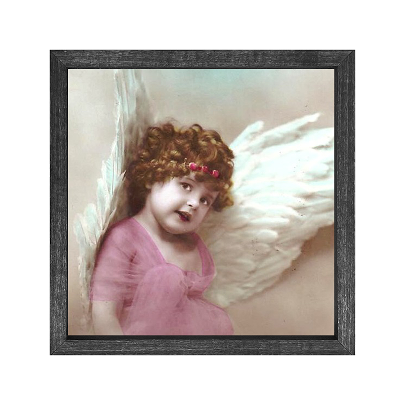 Vintage angel gazing