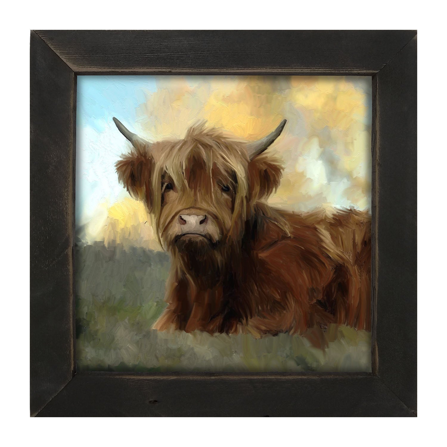 Springtime Highland cow