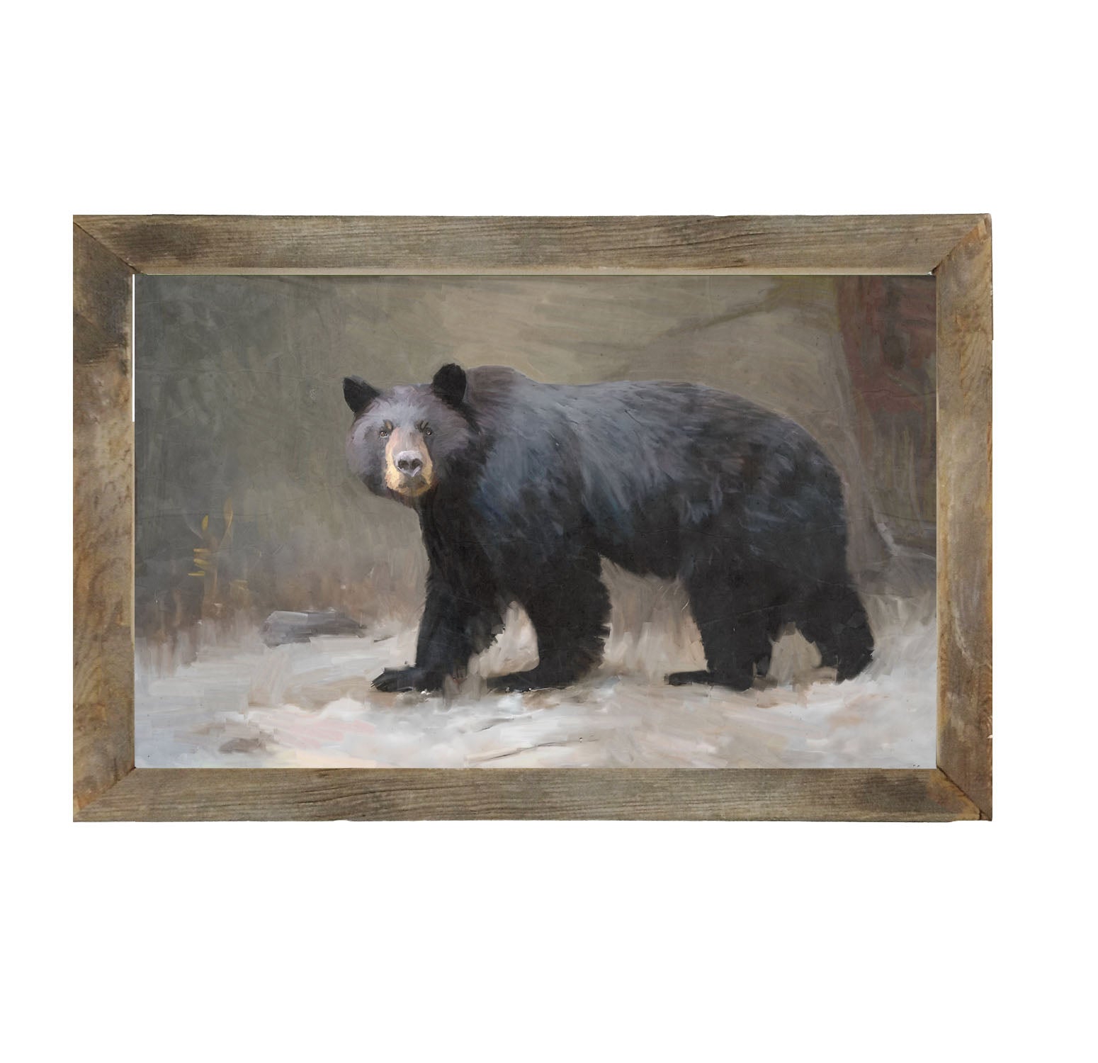 Black Bear Walking - framed-art