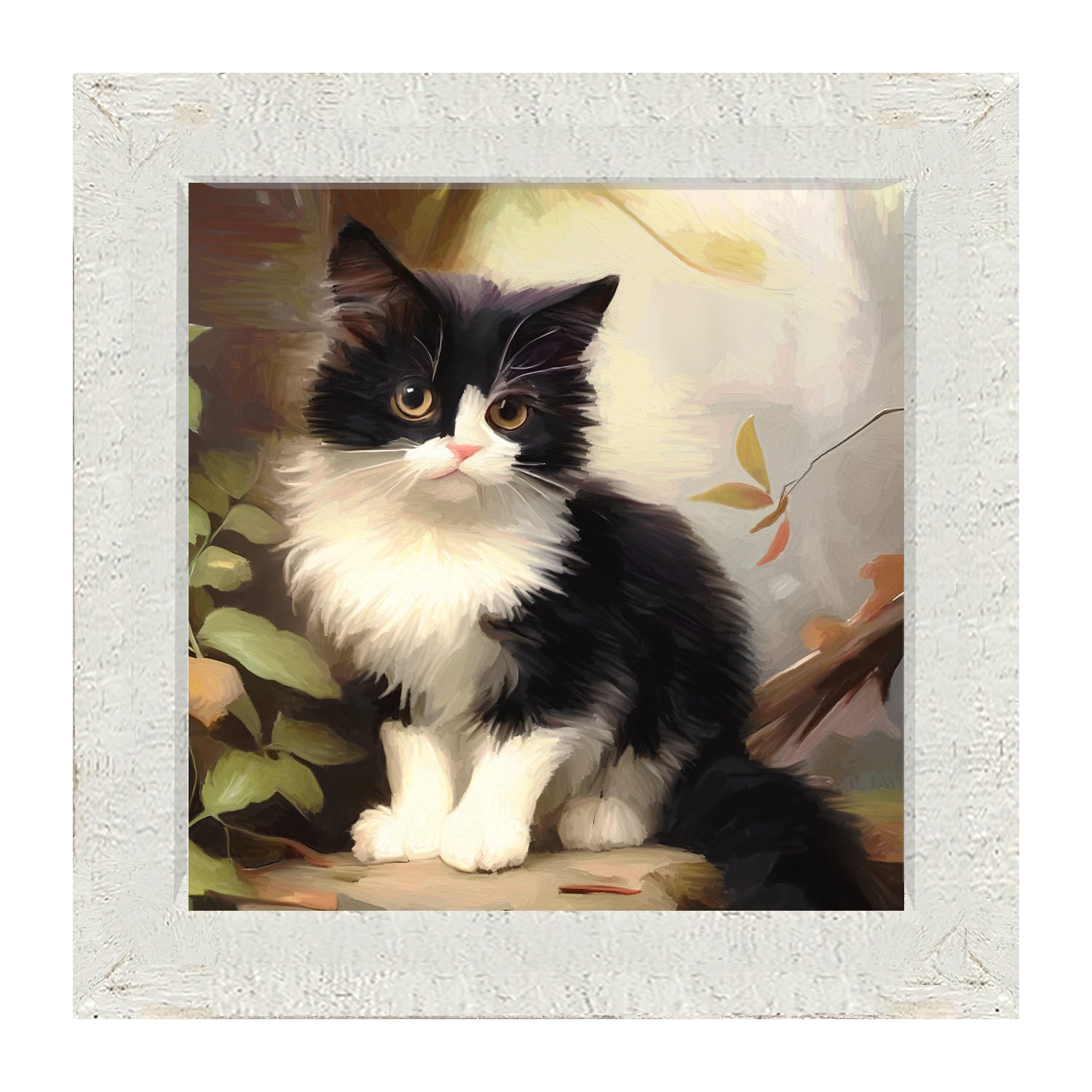 Sitting Kitten - Framed Art