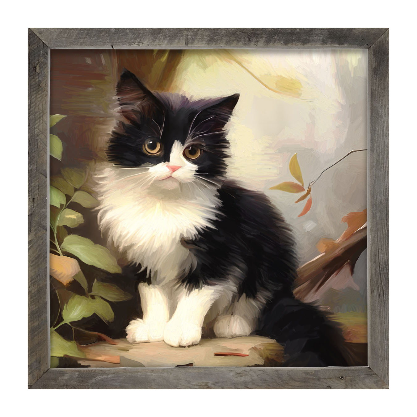 Sitting Kitten - Framed Art