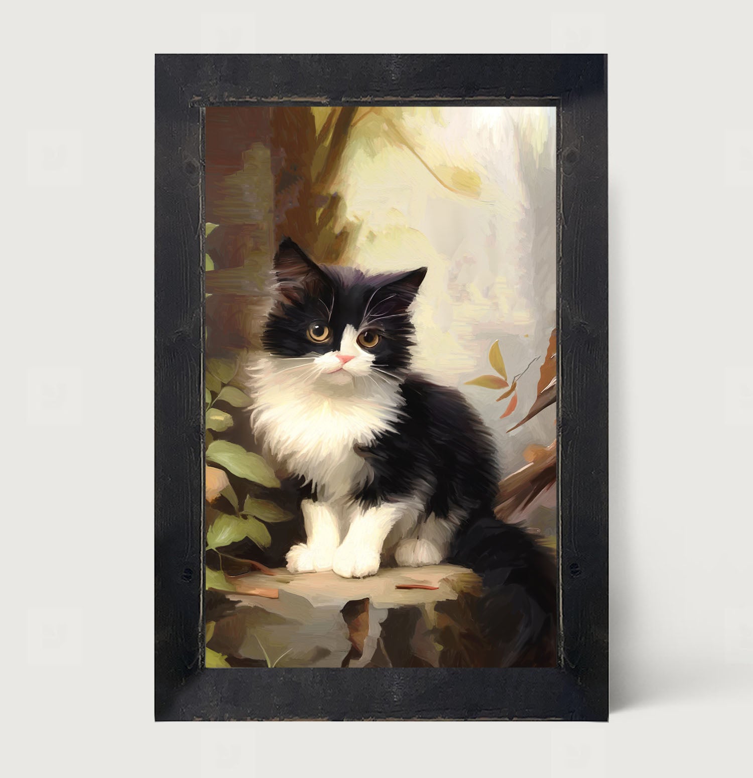 Sitting Kitten - Framed Art