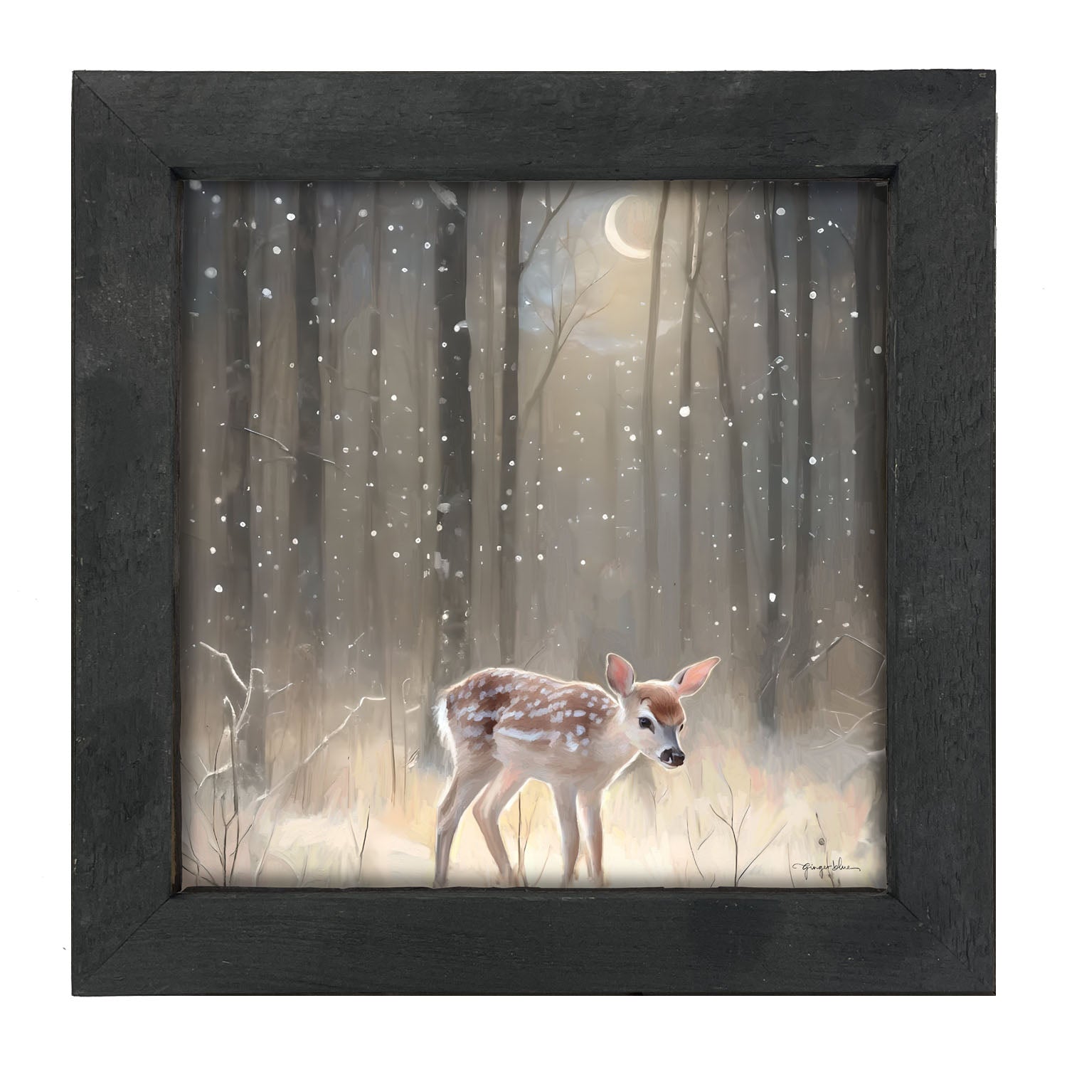 Snowy Deer