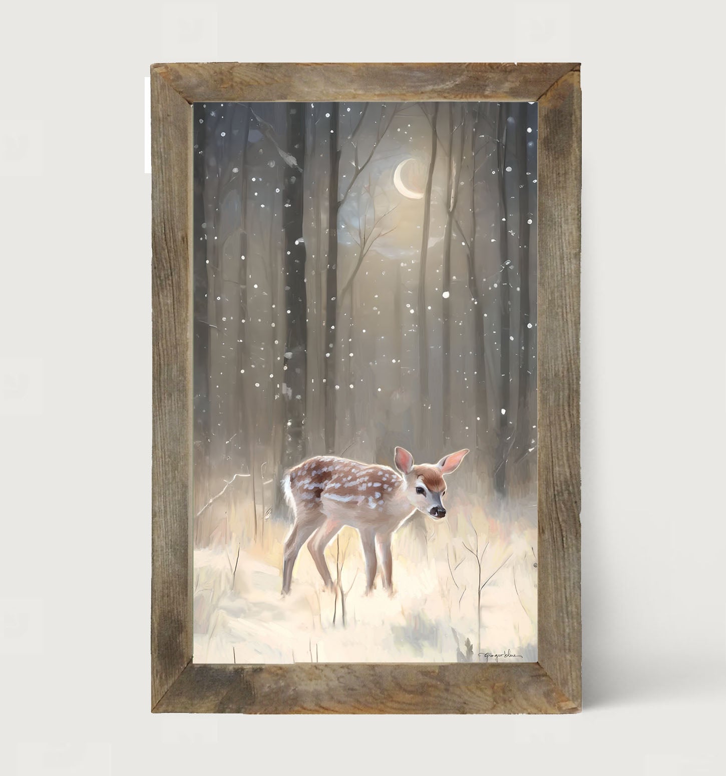 Snowy Deer